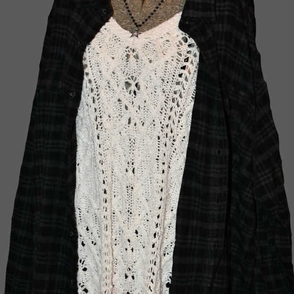 George Other - George Black Plaid Casual Button Down Shirt